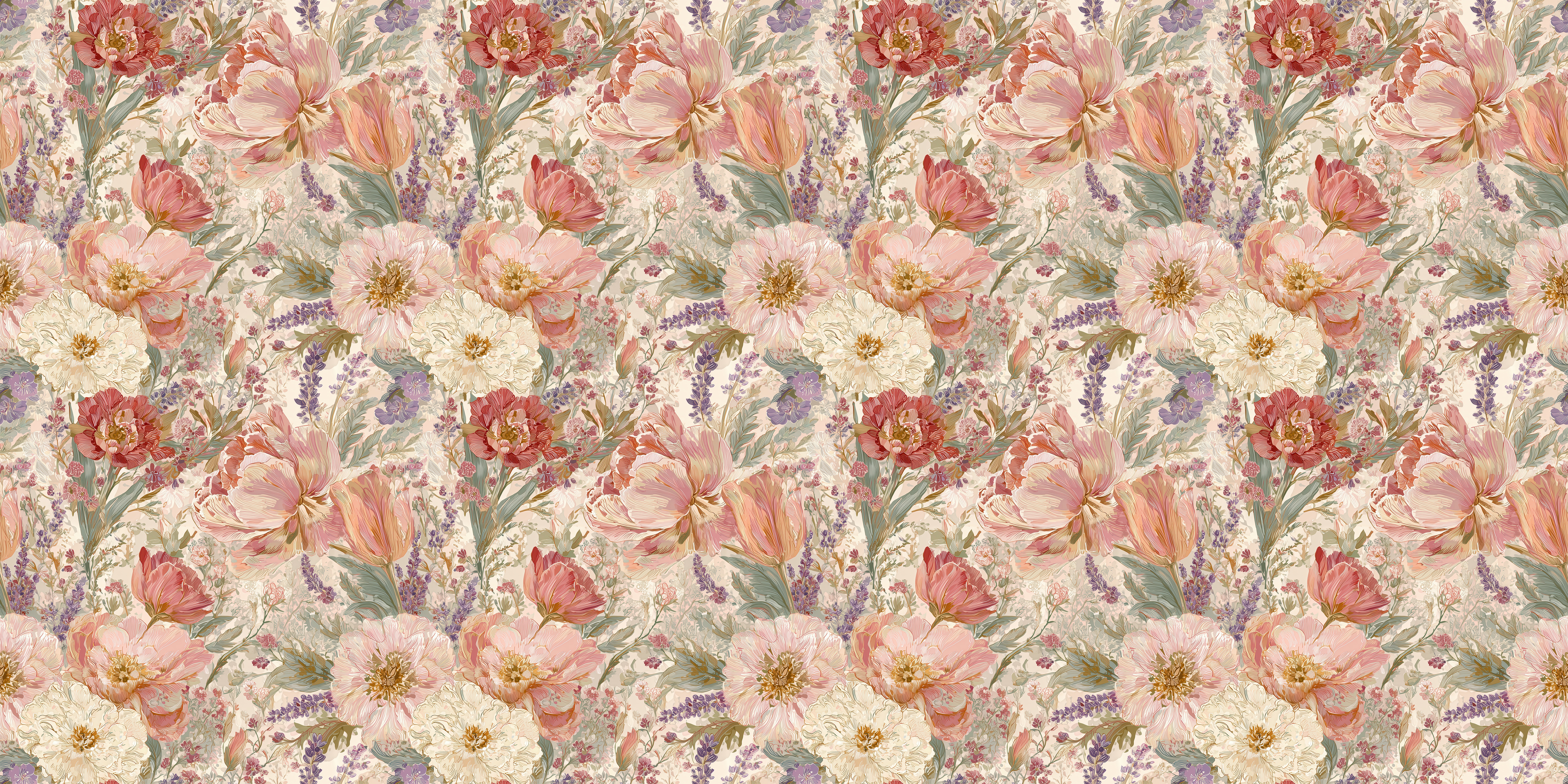 Close-up of a Coolsilk Textile LLC printed floral pattern